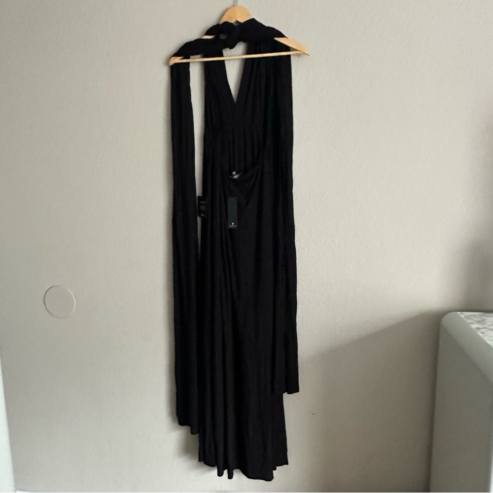 Lulus Tricks of the Trade Slate Black Maxi Dress Size Large NWT - Picture 6 of 16
